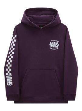 Sweat à capuche Vans Sixty Six bordeaux pour enfant