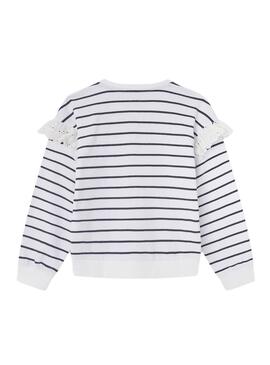 Sweat à capuche Pepe Jeans Ona Blanc pour fille