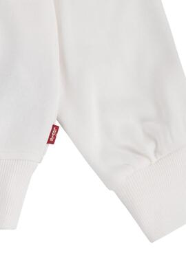 Sweatshirt Levis Crew Sugar Blanc Pour Fille