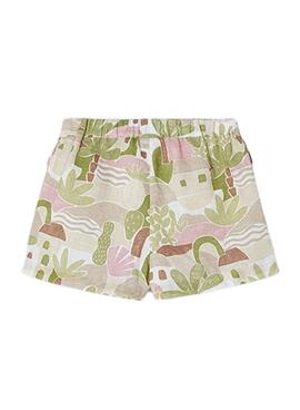 Short imprimé vert pour fille de la marque Mayoral.