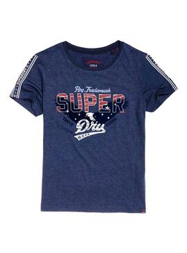 T-Shirt Superdry Eagle Star Blue Femme