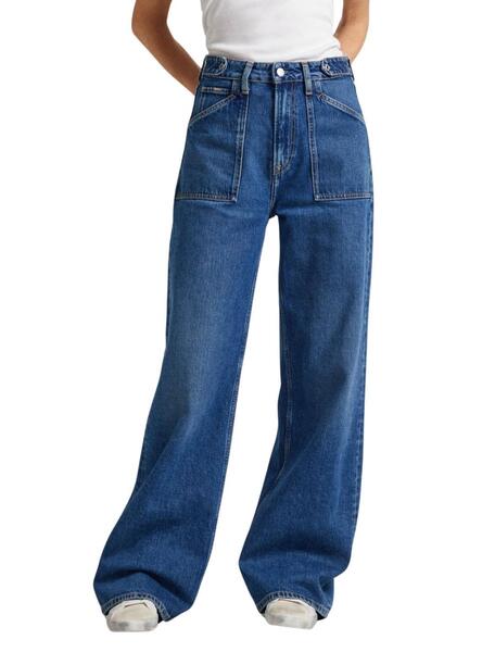 Pantalon Jeans Pepe Jeans Wide Pied pour Femme