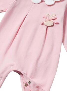 Barboteuse Mayoral en point rose pour bébé