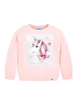 Sweat Mayoral Licorne Rose Fille
