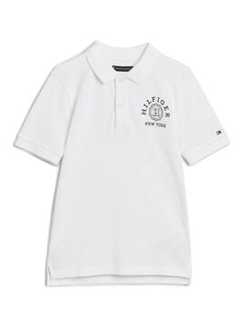 Polo Tommy Hilfiger Monotype Blanc Pour Enfant