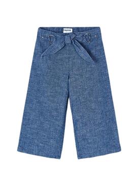 Pantalon Mayoral Culotte Lin Bleu Pour Fille