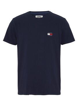 T-Shirt Tommy Jeans Badge Marine Pour Homme