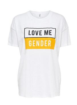 T-Shirt Only Gia White Femme