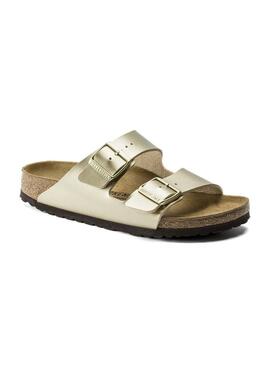 Sandales Birkenstock Arizona BF Gold Pour Femme