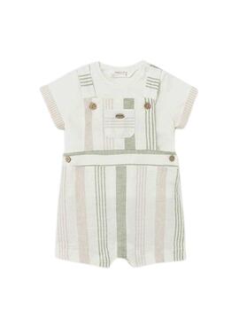 Ensemble Mayoral Salopette Habillée Beige Pour Bébé