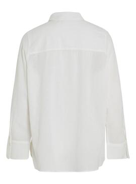 Chemise Vila en lin blanc pour femme  