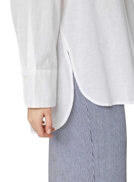 Chemise Vila en lin blanc pour femme  
