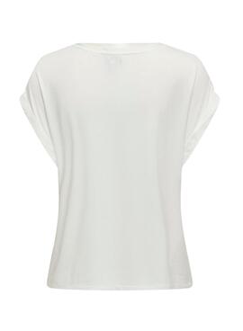 Top Only Lieke Satin blanc pour femme
