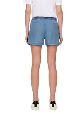 Short Only Pema en Denim Clair Pour Femme