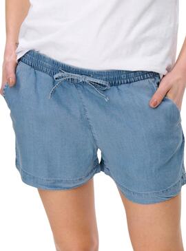 Short Only Pema en Denim Clair Pour Femme