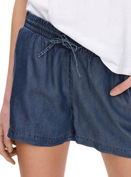 Shorts Only Pema en Denim Foncé Pour Femme