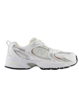 Chaussures New Balance 530 Blanc et Argent.