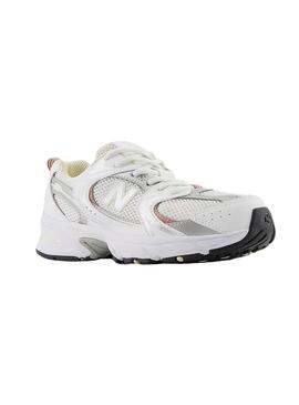 Chaussures New Balance 530 Blanc et Argent.