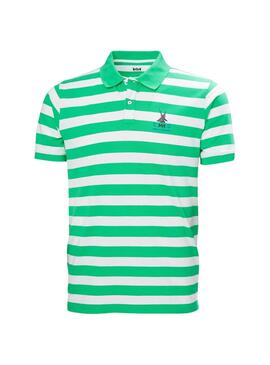 Polo Helly Hansen Koster à rayures vertes et blanches