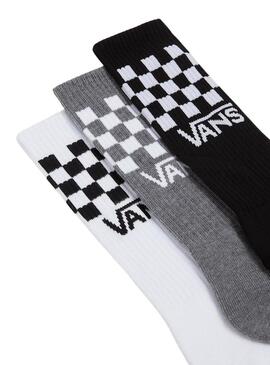 Chaussettes Vans Check pack multicolores pour femme et homme