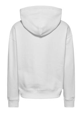 Sweatshirt Tommy Jeans Boxy Fit blanc pour femme.