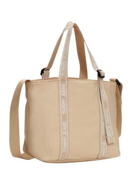 Sac à main Tommy Jeans Essential Daily Mini Tote beige pour femme