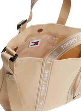 Sac à main Tommy Jeans Essential Daily Mini Tote beige pour femme