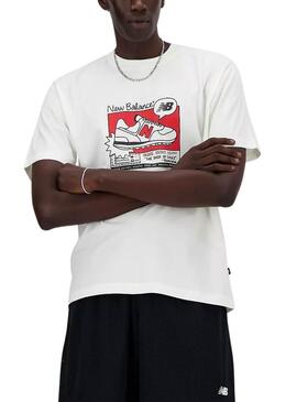 T-shirt New Balance Relaxed Blanc Pour Homme