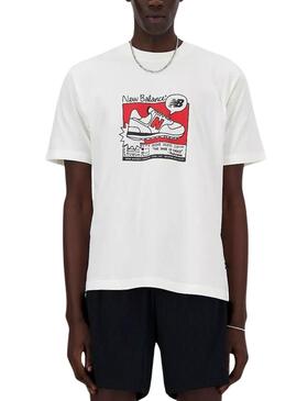 T-shirt New Balance Relaxed Blanc Pour Homme