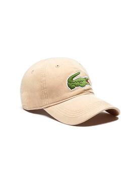 Casquette Lacoste Big Croc Beige Homme