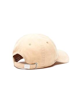 Casquette Lacoste Big Croc Beige Homme