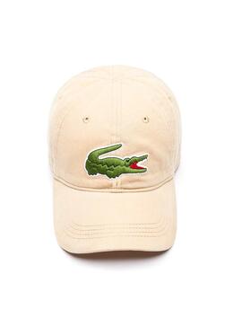 Casquette Lacoste Big Croc Beige Homme