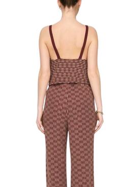 Pantalon Only Tove rouge pour femme