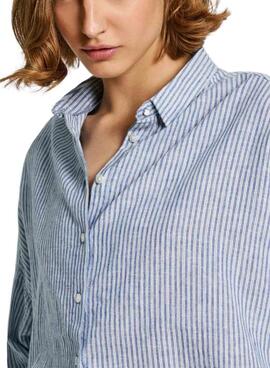 Chemise Pepe Jeans Marce bleu pour femme
