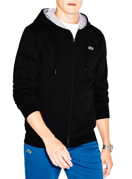 sweat zippé capuche homme lacoste