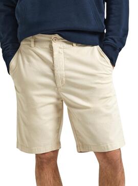 Shorts Pepe Jeans Regular Beige pour Homme