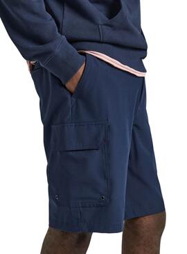 Shorts Pepe Jeans Performance Marin Pour Homme