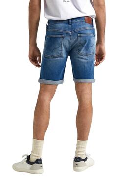Shorts Pepe Jeans Denim Ajustado Azul Para Hombre
