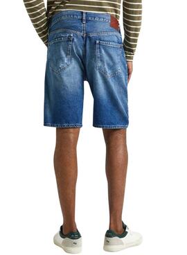 Shorts Pepe Jeans Repair Bleu Pour Homme