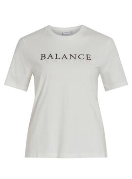 T-shirt Vila Visybil Balance blanc pour femme
