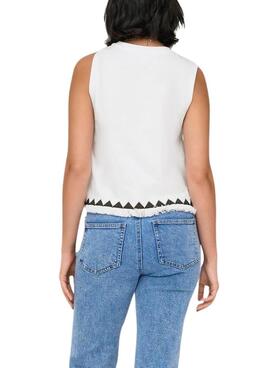 Top Only Liva blanc pour femme