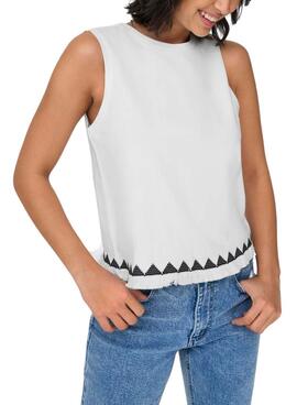 Top Only Liva blanc pour femme