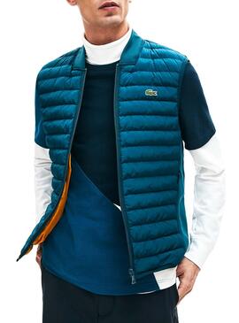 Gilet Lacoste Rembourré Bleu Pour Homme