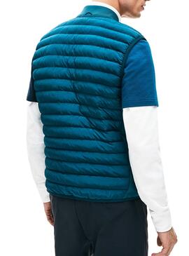 Gilet Lacoste Rembourré Bleu Pour Homme