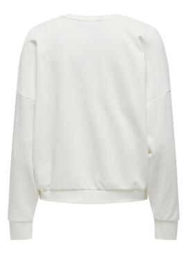 Sweat-shirt Only Layla beige pour femme