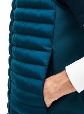 Gilet Lacoste Rembourré Bleu Pour Homme