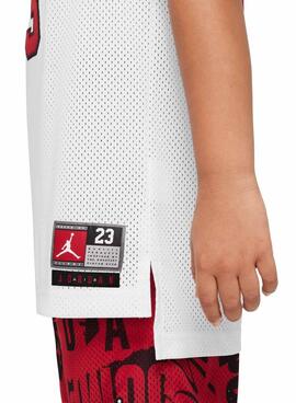 Maillot Jordan 23 blanc pour enfant.