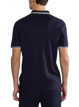 Chemise Polo Napapijri Macas bleue marine pour homme