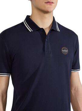 Chemise Polo Napapijri Macas bleue marine pour homme