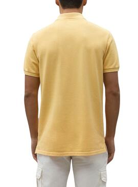 Polo Ecoalf Ted jaune pour homme